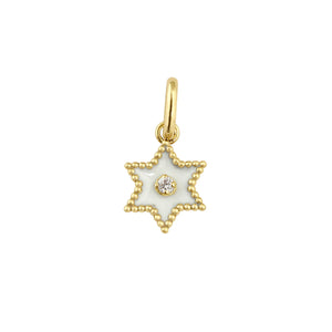 Gigi Clozeau 18k yellow gold White etoile pendant
