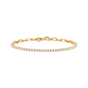Walters Faith18k yellow gold and diamond tennis bracelet 1.80tw