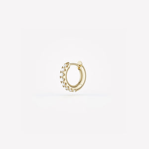 Spinelli Kilcollin Mini Macro Hoop Pavé 1 YG - Pair