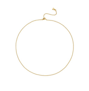 Simple gold ball chain necklace