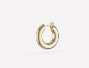 Simple smooth thick gold mini hoop