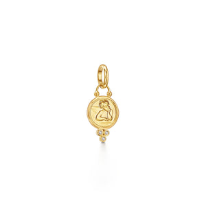 TEMPLE ST CLAIR Small Guardian Angel Pendant with Diamonds