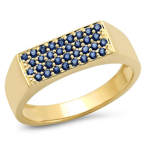 ERINESS - Gold & Blue Sapphire Signet Ring