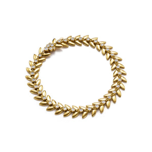 TEMPLE ST CLAIR  18k Yellow Gold & Diamond Vine Bracelet