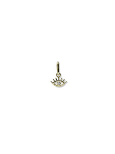 ANZIE - 14k Gold Diamond Evil Eye Pendant