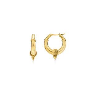 TEMPLE ST CLAR 18k Yellow Gold Hellinistic Hoop Earrings
