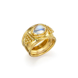 TEMPLE ST CLAIR 18k Grand Pyramid Blue Moonstone Ring