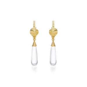 TEMPLE ST CLAIR  Crystal Spiral Drop Earrings